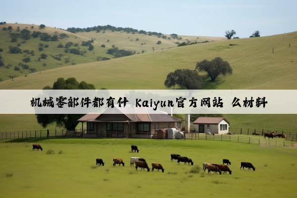 机械零部件都有什 kaiyun官方网站 么材料
