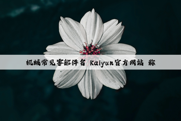 机械常见零部件名 kaiyun官方网站 称