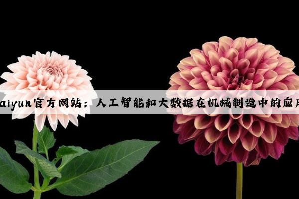 kaiyun官方网站：人工智能和大数据在机械制造中的应用